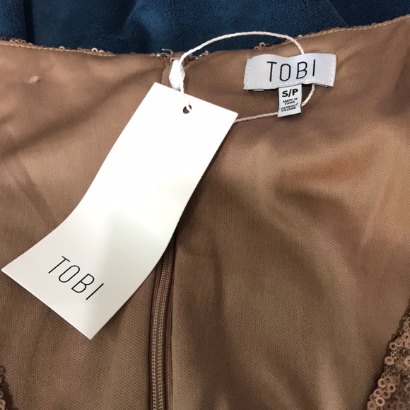 Tobi Sequin Deep V Mini Dress - Picture 5 of 5